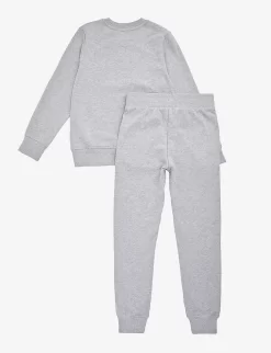 MOSCHINO Bear-print Cotton-jersey Tracksuit 4-12 Years -Boutique Fashionable Childrens Clothing Store R04187119 MELANGEGREY ALT02