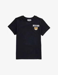 MOSCHINO Bear Logo-appliqué Cotton T-shirt 4-14 Years