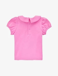 MOSCHINO Logo-print Stretch-cotton Top 3 Months-3 Years -Boutique Fashionable Childrens Clothing Store R04187131 STRAWBERRYMOON ALT02