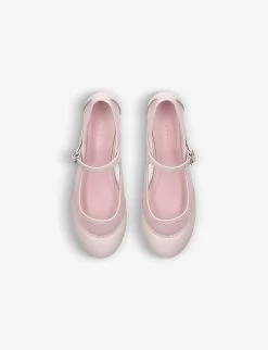 Lily Mary-Jane Leather Flats 6-9 Years -Boutique Fashionable Childrens Clothing Store R04187689 PALEPINK ALT01