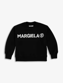 MM6 Maison Margiela Logo-print Crewneck Cotton-jersey Sweatshirt 8-16 Years