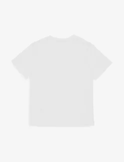 MM6 Maison Margiela Logo-embellished Round-neck Cotton-jersey T-shirt 8-16 Years 5 MM6 Maison Margiela Logo-embellished Round-neck Cotton-jersey T-shirt 8-16 Years -Boutique Fashionable Childrens Clothing Store R04187970 WHITE ALT02