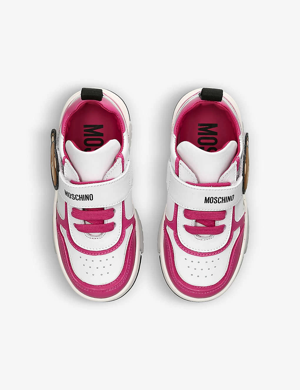 MOSCHINO Toy Bear Logo-print Low-top Leather Trainers 1-5 Years 2 MOSCHINO Toy Bear Logo-print Low-top Leather Trainers 1-5 Years - Image 2