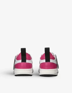 MOSCHINO Toy Bear Logo-print Low-top Leather Trainers 1-5 Years 7 MOSCHINO Toy Bear Logo-print Low-top Leather Trainers 1-5 Years -Boutique Fashionable Childrens Clothing Store R04189033 FUCHSIA ALT03