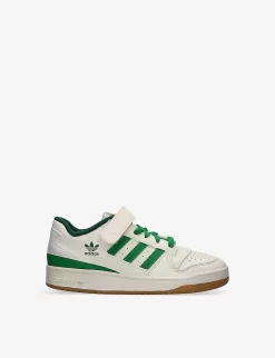 ADIDAS Forum Low C Logo-print Leather Low-top Trainers 6-9 Years