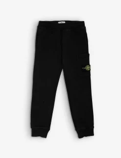 Stone Island Logo-badge Tapered-leg Cotton-jersey Jogging Bottoms 4-12 Years