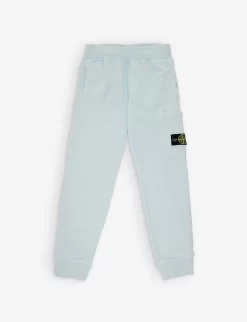 Stone Island Logo-badge Tapered-leg Cotton-jersey Jogging Bottoms 4-12 Years