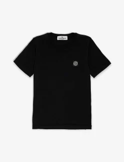 Stone Island Logo-patch Short-sleeved Cotton-jersey T-shirt 4-12 Years