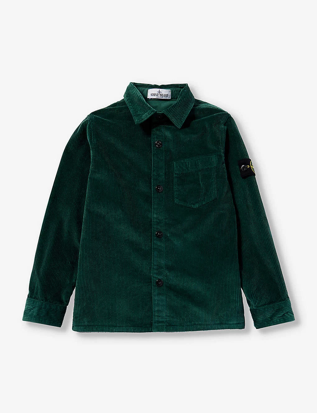 Stone Island Logo-badge Stretch-cotton-blend Corduroy Shirt 8-12 Years 1 Stone Island Logo-badge Stretch-cotton-blend Corduroy Shirt 8-12 Years