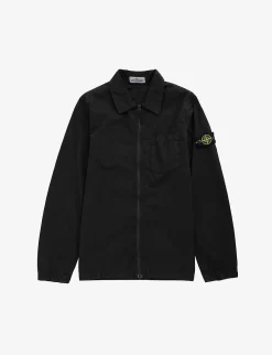 Stone Island Logo-badge Patch-pocket Cotton Shirt 14 Years