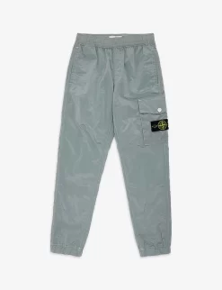 Stone Island Logo-badge Cargo-pocket Shell Jogging Bottoms 8-12 Years
