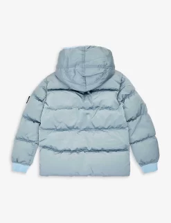 Stone Island Crinkle Quilted Shell-down Jacket 6-12 Years -Boutique Fashionable Childrens Clothing Store R04189750 SKYBLUE ALT02