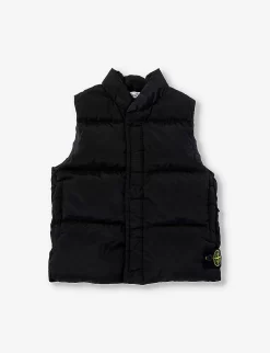 Stone Island Logo-badge Padded Shell-down Gilet 6-12 Years