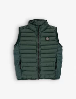 Stone Island Logo-patch Quilted Shell Gilet 6-12 Years