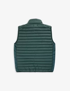 Stone Island Logo-badge Shell Down Gilet 14 Years -Boutique Fashionable Childrens Clothing Store R04189755 BOTTLEGREEN ALT02