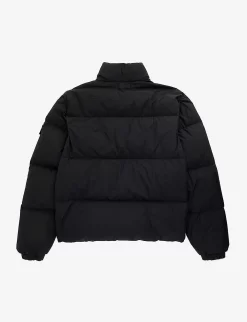 Stone Island Logo-badge Padded Shell Jacket 14 Years -Boutique Fashionable Childrens Clothing Store R04189761 BLACK ALT02