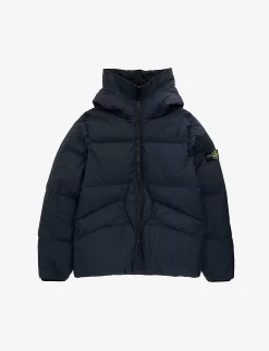 Stone Island Logo-badge Hooded Padded Shell Jacket 14 Years