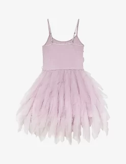 Plume Feather And Sequin-embellished Tutu Woven Dress 4-11 Years -Boutique Fashionable Childrens Clothing Store R04201859 PURPLECHARM ALT02