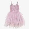 Plume Feather And Sequin-embellished Tutu Woven Dress 4-11 Years