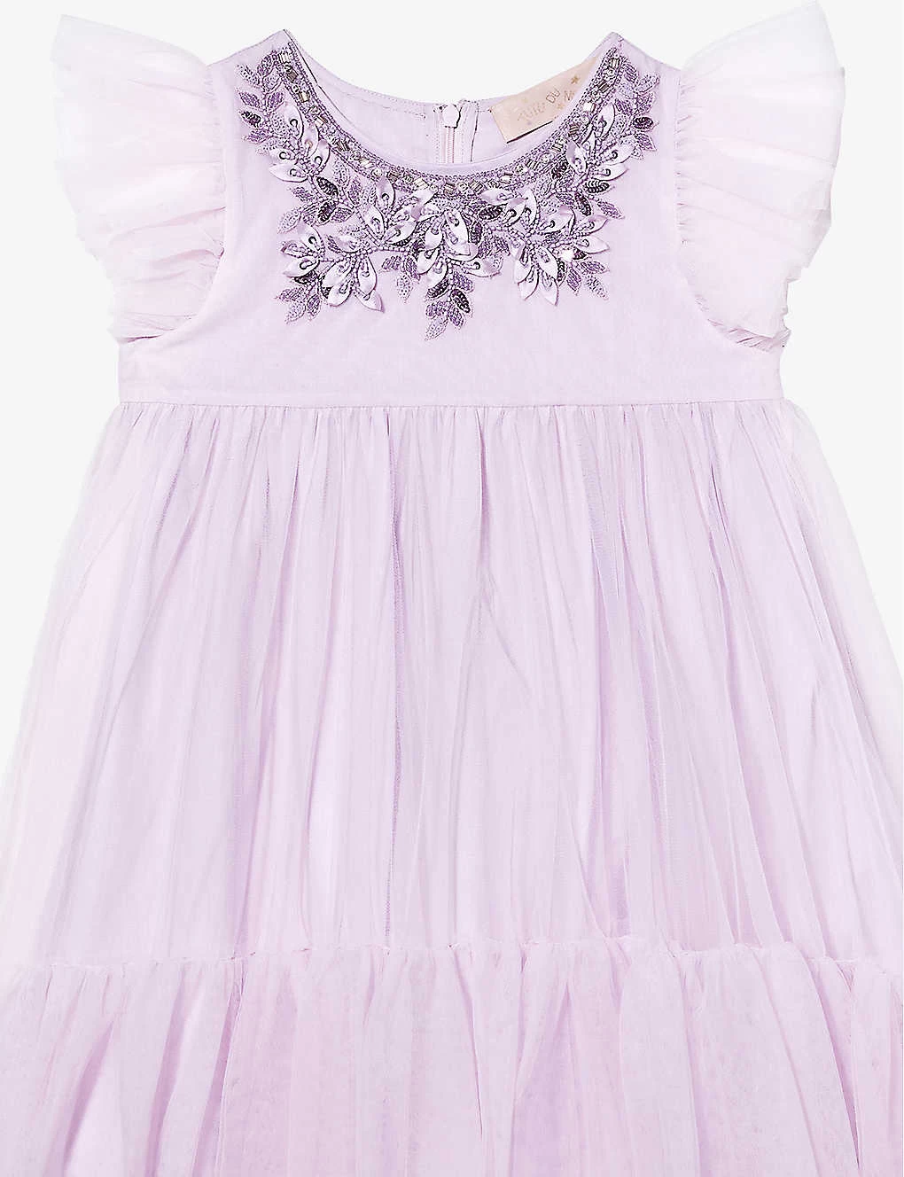 Tres Chic Bead-embellished Tulle Woven Dress 4-11 Years 2 Tres Chic Bead-embellished Tulle Woven Dress 4-11 Years - Image 2