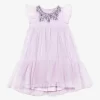 Tres Chic Bead-embellished Tulle Woven Dress 4-11 Years