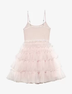 Glittering Bead-embellished Tulle Woven Dress 4-11 Years -Boutique Fashionable Childrens Clothing Store R04201864 CRYSTALPINK ALT02