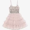 Glittering Bead-embellished Tulle Woven Dress 4-11 Years