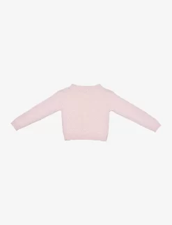 Bebe Pearl-embellished Cotton Cardigan 3-24 Months -Boutique Fashionable Childrens Clothing Store R04201865 PORCELAINPINK ALT02