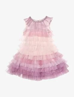 Bebe Obsess Sequin-embellished Tulle Woven Dress 3-24 Months