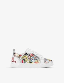 Christian Louboutin Funnyto Graphic-print Leather Low-top Trainers 4-9 Years