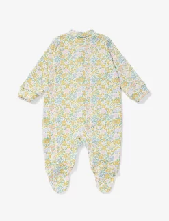 Floral-print Long-sleeved Cotton-jersey Body 0-12 Months -Boutique Fashionable Childrens Clothing Store R04207906 SWEETPEA ALT02