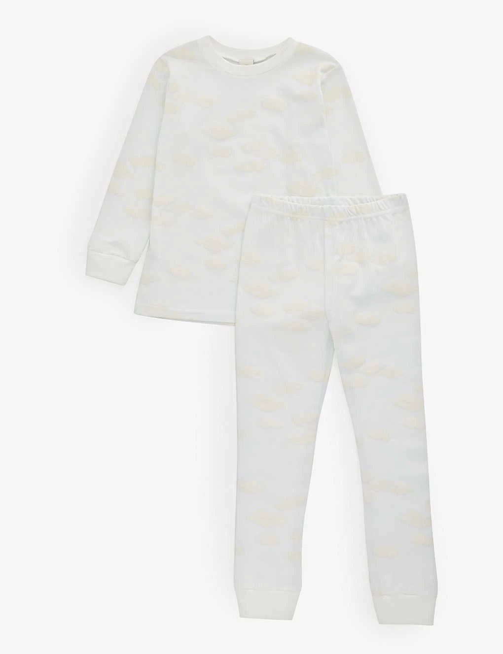 Cloud Flocked-print Cotton-jersey Pyjamas 1-13 Years 1 Cloud Flocked-print Cotton-jersey Pyjamas 1-13 Years