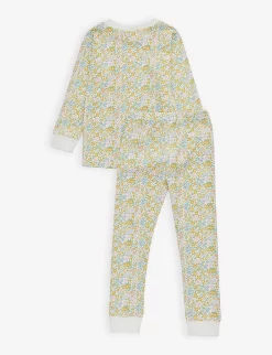 Floral-print Cotton-jersey Pyjamas 1-13 Years -Boutique Fashionable Childrens Clothing Store R04207910 SWEETPEA ALT02